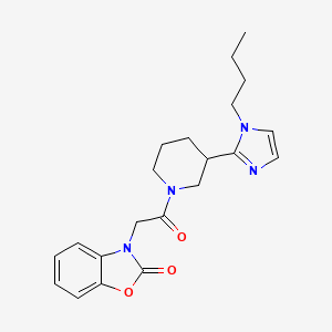 molecular formula C21H26N4O3 B5619925 3-{2-[3-(1-butyl-1H-imidazol-2-yl)piperidin-1-yl]-2-oxoethyl}-1,3-benzoxazol-2(3H)-one 