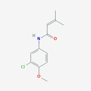 molecular formula C12H14ClNO2 B5619959 N-(3-chloro-4-methoxyphenyl)-3-methyl-2-butenamide 