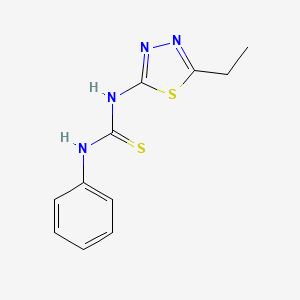 molecular formula C11H12N4S2 B5619972 N-(5-ethyl-1,3,4-thiadiazol-2-yl)-N'-phenylthiourea 