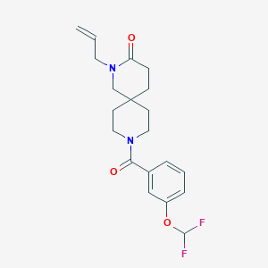 molecular formula C20H24F2N2O3 B5619990 2-allyl-9-[3-(difluoromethoxy)benzoyl]-2,9-diazaspiro[5.5]undecan-3-one 