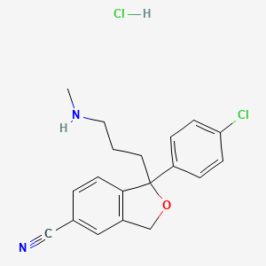 molecular formula C19H20Cl2N2O B562003 Demethylchloro Citalopram Hydrochloride CAS No. 64372-52-7