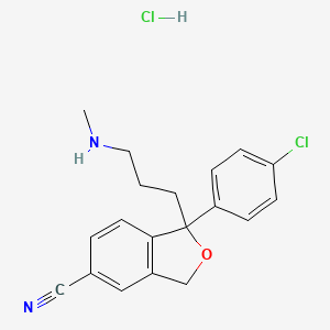 molecular formula C19H20Cl2N2O B562003 去甲氯西酞普兰盐酸盐 CAS No. 64372-52-7