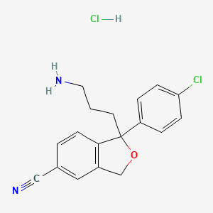 molecular formula C18H17ClN2O B562004 Didemethyl Chloro Citalopram Hydrochloride CAS No. 887354-48-5