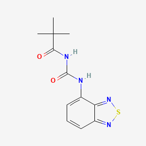 molecular formula C12H14N4O2S B5620040 N-[(2,1,3-benzothiadiazol-4-ylamino)carbonyl]-2,2-dimethylpropanamide 