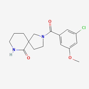 2-(3-chloro-5-methoxybenzoyl)-2,7-diazaspiro[4.5]decan-6-one