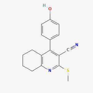 4-(4-hydroxyphenyl)-2-(methylthio)-5,6,7,8-tetrahydro-3-quinolinecarbonitrile