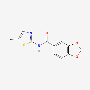 molecular formula C12H10N2O3S B5620085 N-(5-methyl-1,3-thiazol-2-yl)-1,3-benzodioxole-5-carboxamide 