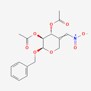 molecular formula C17H19NO8 B562009 Benzyl 2,3-Di-O-acetyl-4-deoxy-4-C-nitromethylene-b-D-arabinopyranoside CAS No. 383173-63-5