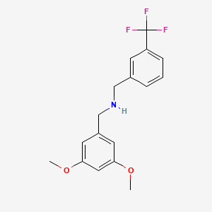 molecular formula C17H18F3NO2 B5620092 (3,5-dimethoxybenzyl)[3-(trifluoromethyl)benzyl]amine 