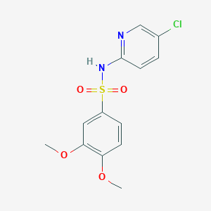 molecular formula C13H13ClN2O4S B5620093 N-(5-chloro-2-pyridinyl)-3,4-dimethoxybenzenesulfonamide 