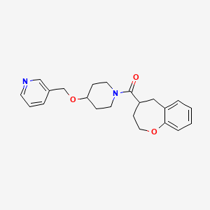 molecular formula C22H26N2O3 B5620102 3-({[1-(2,3,4,5-tetrahydro-1-benzoxepin-4-ylcarbonyl)piperidin-4-yl]oxy}methyl)pyridine 
