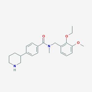 molecular formula C23H30N2O3 B5620105 N-(2-ethoxy-3-methoxybenzyl)-N-methyl-4-piperidin-3-ylbenzamide 