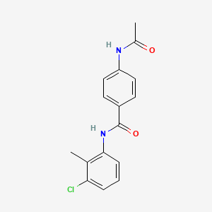 molecular formula C16H15ClN2O2 B5620114 4-(acetylamino)-N-(3-chloro-2-methylphenyl)benzamide 