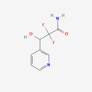 molecular formula C8H8F2N2O2 B562013 2,2-二氟-3-羟基-(3-吡啶基)丙酰胺 CAS No. 887354-60-1