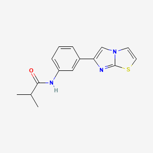 molecular formula C15H15N3OS B5620133 N-(3-imidazo[2,1-b][1,3]thiazol-6-ylphenyl)-2-methylpropanamide 