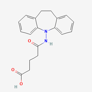 molecular formula C19H20N2O3 B5620153 5-(10,11-dihydro-5H-dibenzo[b,f]azepin-5-ylamino)-5-oxopentanoic acid 