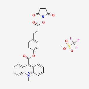 molecular formula C29H23F3N2O9S B562018 Acridinium C2 NHS Ester CAS No. 177332-37-5