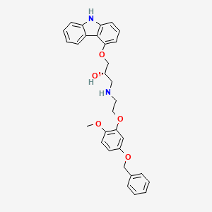 molecular formula C31H32N2O5 B562019 （S）-（-）-5'-苄氧基苯基卡维地洛 CAS No. 1217822-96-2
