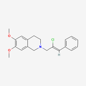 molecular formula C20H22ClNO2 B5620190 2-(2-chloro-3-phenyl-2-propen-1-yl)-6,7-dimethoxy-1,2,3,4-tetrahydroisoquinoline 