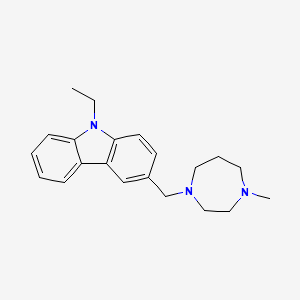 molecular formula C21H27N3 B5620203 9-ethyl-3-[(4-methyl-1,4-diazepan-1-yl)methyl]-9H-carbazole 
