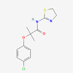 molecular formula C13H15ClN2O2S B5620233 2-(4-chlorophenoxy)-N-(4,5-dihydro-1,3-thiazol-2-yl)-2-methylpropanamide 