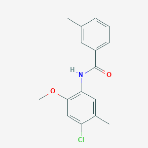 molecular formula C16H16ClNO2 B5620270 N-(4-chloro-2-methoxy-5-methylphenyl)-3-methylbenzamide 