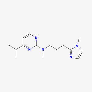molecular formula C15H23N5 B5620289 4-isopropyl-N-methyl-N-[3-(1-methyl-1H-imidazol-2-yl)propyl]pyrimidin-2-amine 