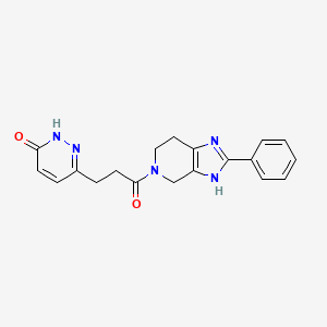 molecular formula C19H19N5O2 B5620297 6-[3-oxo-3-(2-phenyl-1,4,6,7-tetrahydro-5H-imidazo[4,5-c]pyridin-5-yl)propyl]pyridazin-3(2H)-one 