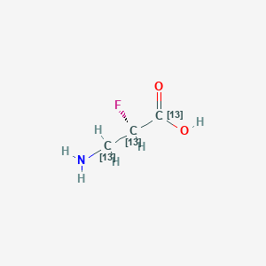 molecular formula C3H6FNO2 B562030 (2R)-3-氨基-2-氟丙酸-13C3 CAS No. 1217608-72-4