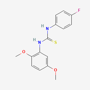 molecular formula C15H15FN2O2S B5620308 N-(2,5-dimethoxyphenyl)-N'-(4-fluorophenyl)thiourea 