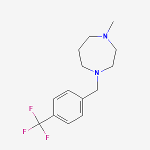 molecular formula C14H19F3N2 B5620314 1-methyl-4-[4-(trifluoromethyl)benzyl]-1,4-diazepane 