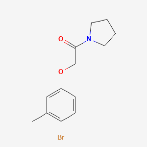 molecular formula C13H16BrNO2 B5620327 1-[(4-bromo-3-methylphenoxy)acetyl]pyrrolidine 
