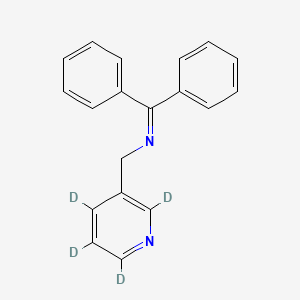 molecular formula C19H16N2 B562034 N-(Diphenylmethylidine)-3-(aminomethyl)pyridine-2,4,5,6-d4 CAS No. 1020719-40-7