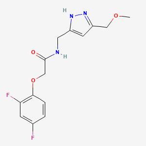 molecular formula C14H15F2N3O3 B5620344 2-(2,4-difluorophenoxy)-N-{[5-(methoxymethyl)-1H-pyrazol-3-yl]methyl}acetamide 