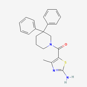 molecular formula C22H23N3OS B5620376 5-[(3,3-diphenylpiperidin-1-yl)carbonyl]-4-methyl-1,3-thiazol-2-amine 