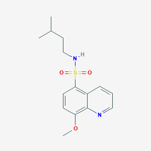 molecular formula C15H20N2O3S B5620394 8-methoxy-N-(3-methylbutyl)quinoline-5-sulfonamide 