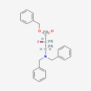 molecular formula C24H24FNO2 B562041 Benzyl (2R)-3-N,N-Dibenzylamino-2-fluoropropanoate-13C3 CAS No. 1217853-98-9