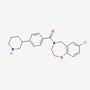 molecular formula C21H23ClN2O2 B5620439 7-chloro-4-(4-piperidin-3-ylbenzoyl)-2,3,4,5-tetrahydro-1,4-benzoxazepine 