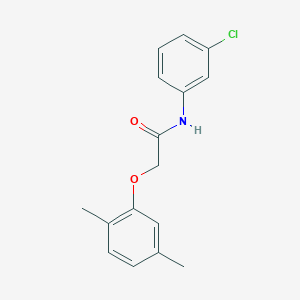 molecular formula C16H16ClNO2 B5620449 N-(3-chlorophenyl)-2-(2,5-dimethylphenoxy)acetamide CAS No. 429625-55-8