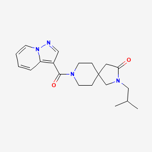 molecular formula C20H26N4O2 B5620455 2-isobutyl-8-(pyrazolo[1,5-a]pyridin-3-ylcarbonyl)-2,8-diazaspiro[4.5]decan-3-one 