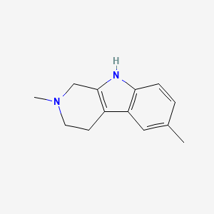 molecular formula C13H16N2 B5620482 2,6-dimethyl-2,3,4,9-tetrahydro-1H-beta-carboline CAS No. 37831-71-3