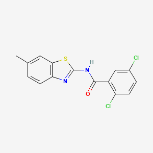 molecular formula C15H10Cl2N2OS B5620496 2,5-dichloro-N-(6-methyl-1,3-benzothiazol-2-yl)benzamide 