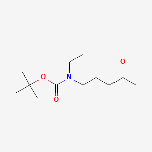 molecular formula C12H23NO3 B562050 N-(叔丁氧羰基)-N-乙基-4-氧戊胺 CAS No. 887353-52-8