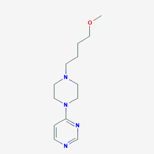 molecular formula C13H22N4O B5620500 4-[4-(4-methoxybutyl)piperazin-1-yl]pyrimidine 