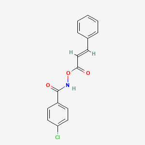 molecular formula C16H12ClNO3 B5620504 4-chloro-N-(cinnamoyloxy)benzamide 