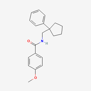 molecular formula C20H23NO2 B5620506 4-methoxy-N-[(1-phenylcyclopentyl)methyl]benzamide 