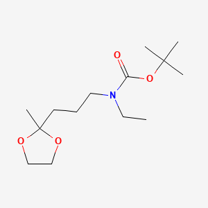 molecular formula C14H27NO4 B562051 N-(叔丁氧羰基)-N-乙基-3-(2-甲基-[1,3]二氧杂环-2-基)丙胺 CAS No. 887353-49-3