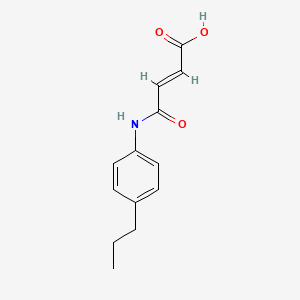 molecular formula C13H15NO3 B5620516 4-oxo-4-[(4-propylphenyl)amino]-2-butenoic acid 