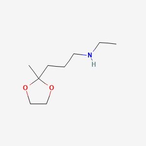 molecular formula C9H19NO2 B562052 N-Ethyl-(3-(2-methyl-[1,3]dioxolan-2-YL)propyl)-amine CAS No. 65960-33-0