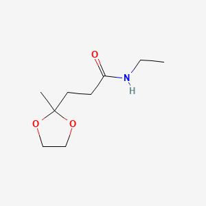 molecular formula C9H17NO3 B562053 N-乙基-3-(2-甲基-1,3-二氧戊环-2-基)丙酰胺 CAS No. 65960-32-9